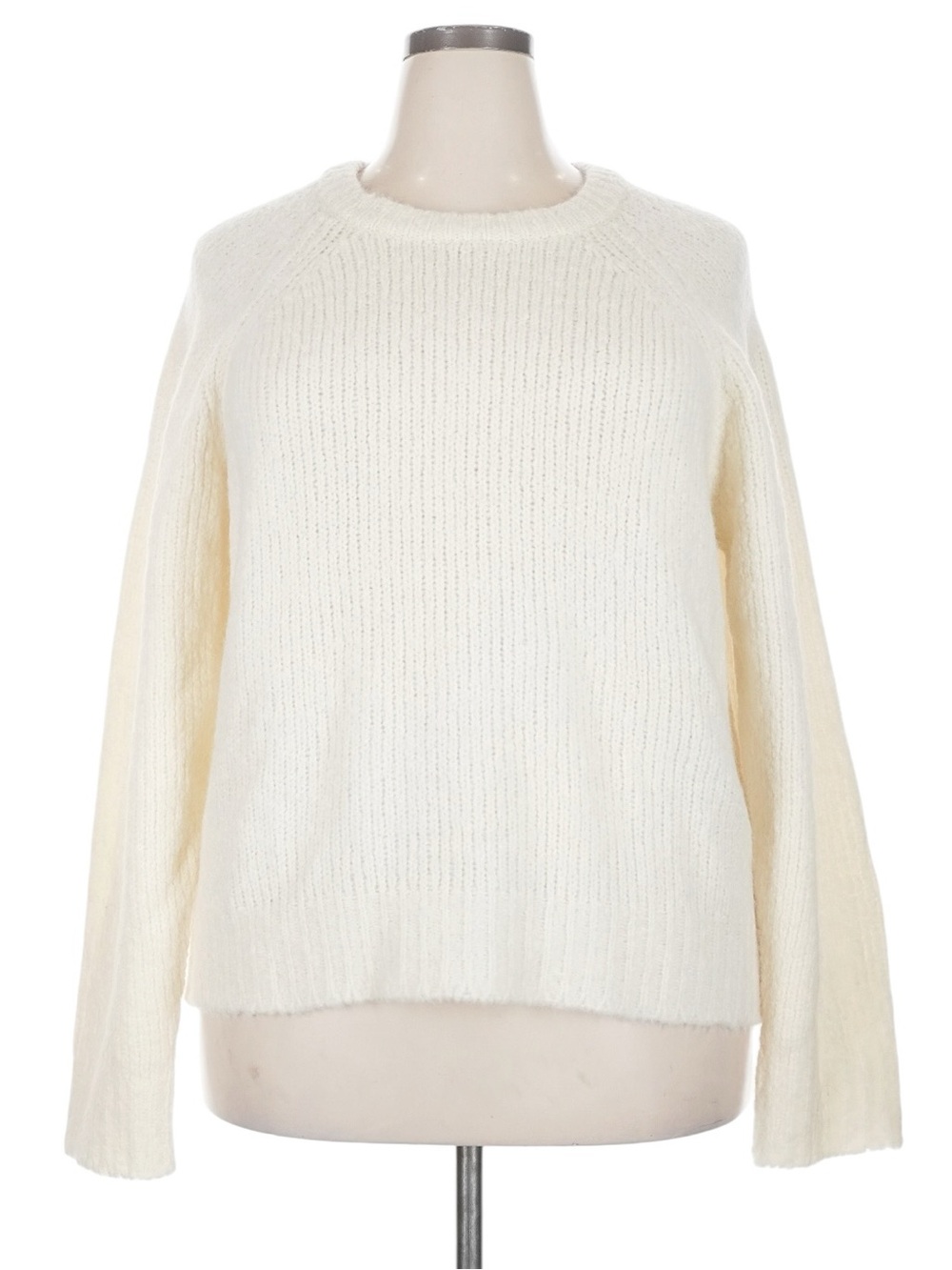J. Crew Crewneck Sweater in Brushed Italian Yarn Size XXL Cream Cozy Winter